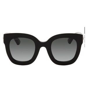 Authentic Gucci Round Frame Black Women's Sunglasses